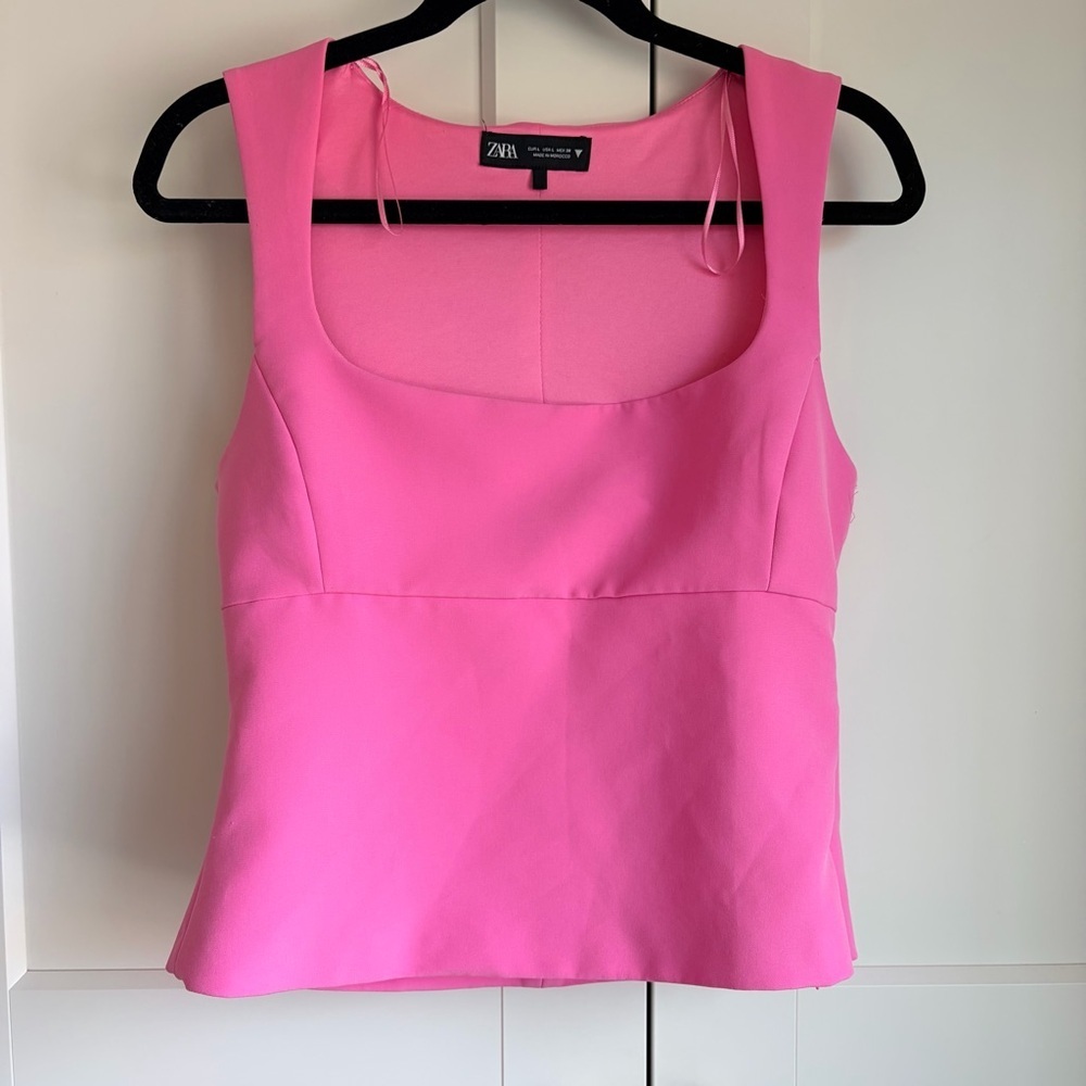 Zara Vibrant Pink Camisole Top | L